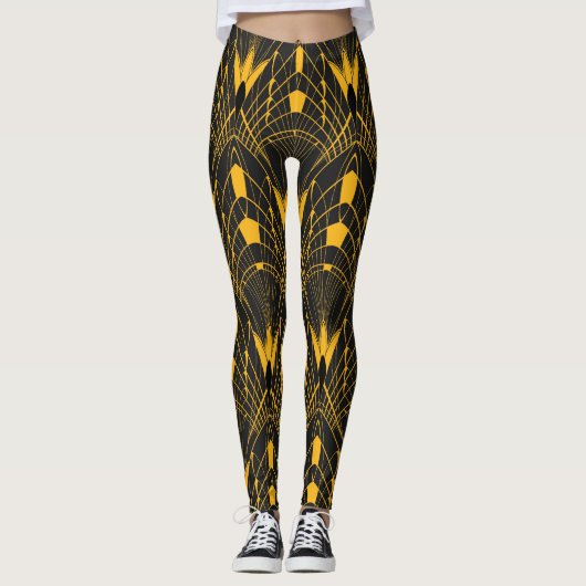 Leggings Harmonie géométrique : conception d'ornement numér (Devant)
