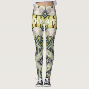 Leggings Harmonieux Retro Vintage Artdeco Pastel Motif
