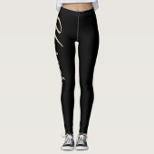 Leggings Harper or blanc Hose d'écriture (Devant)