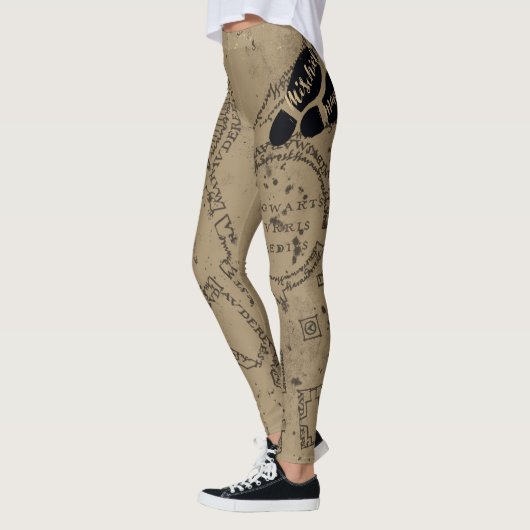Leggings Harry Potter | MISCHIEF MANAGED™ Mappage Empreinte (Gauche)