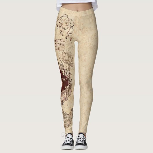 Leggings Harry Potter Spell | Carte de Marauder (Devant)