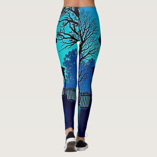 Leggings Haunween Ghost House Design (Dos)