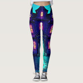 Leggings Haunween Ghost House Design (Devant)