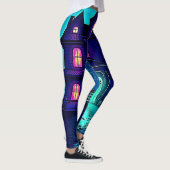 Leggings Haunween Ghost House Design (Droite)