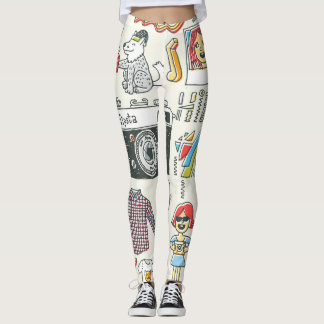 Leggings Hausse : jeu de gribouillis dessiné à la main