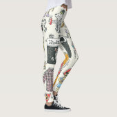 Leggings Hausse : jeu de gribouillis dessiné à la main (Droite)