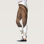Leggings Haut-parleurs rétro : brun, blanc isolé. (Gauche)