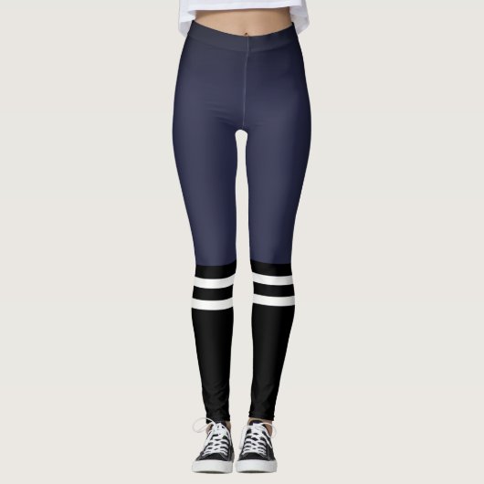 Leggings Hautes chaussettes de fac bleue (Devant)