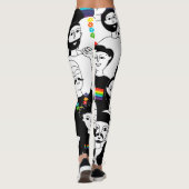 Leggings Hauteur d'amour du visage humain (Dos)