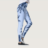 Leggings Hauts palmiers, ciel bleu clair. (Droite)