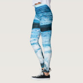 Leggings Hawaii Tropical Turquoise Blue Ocean Waves Photo (Gauche)