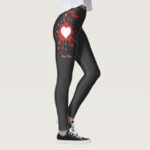 Leggings Heart Splash Art – Creative Love Expression Design (Droite)