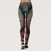 Leggings Heartbeat, Abstrait surreal Imaginaire Fractal Art (Dos)