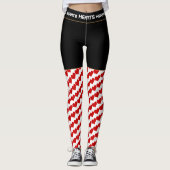 Leggings Hearts Red & White - mode tendance Love / Retro (Devant)