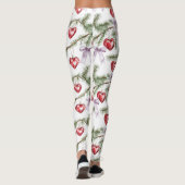 Leggings Hearts Trees Red Purple Bows Christmas (Dos)