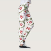 Leggings Hearts Trees Red Purple Bows Christmas (Droite)