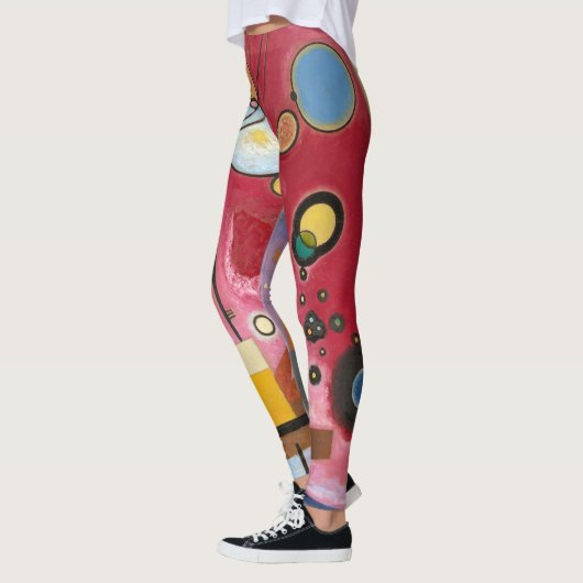LEGGINGS - "Heavy Red" - Abstract Kunst Afbeelding (Links)