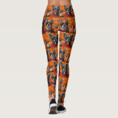 Leggings Heeler bleu avec coeur Roses Saint-Valentin (Dos)