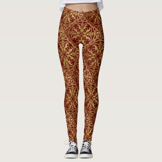 Leggings Herald de la Renaissance médiévale Lion Leopard Me (Devant)
