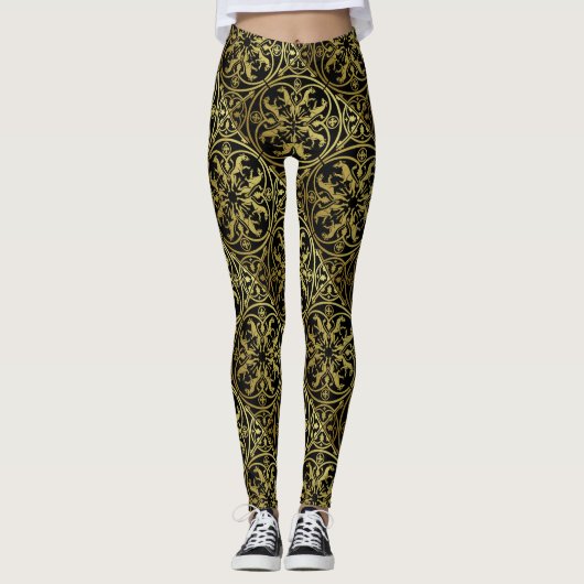 Leggings Herald de la Renaissance médiévale Lion Leopard Me (Devant)