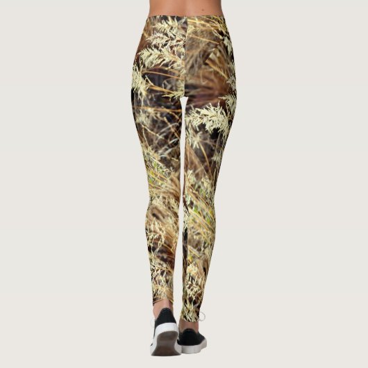 Leggings herbe sauvage abstraite (Dos)
