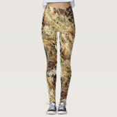 Leggings herbe sauvage abstraite (Devant)