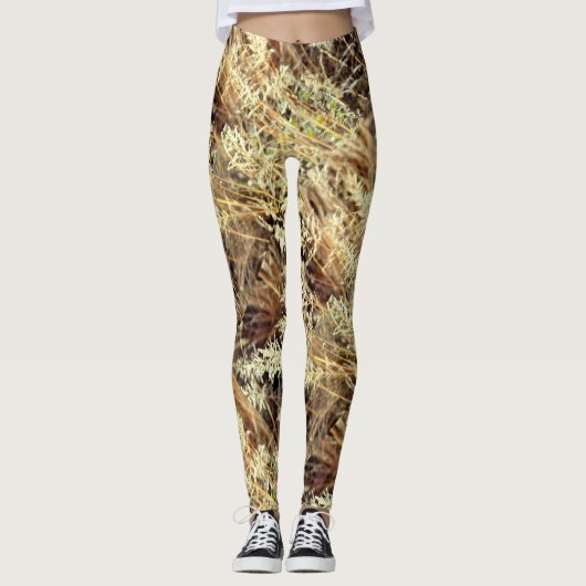 Leggings herbe sauvage abstraite (Devant)