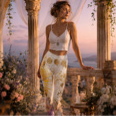 Leggings Herbier Céleste Astrologie Botanique Lune Dorée