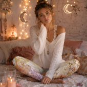 Leggings Herbier Céleste Astrologie Botanique Lune Dorée