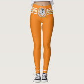 Leggings Hermes, Laurels, Clé grecque, Hermes Wings Designe (Devant)