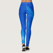 Leggings Heure d'été des vagues bleues océaniques (Dos)
