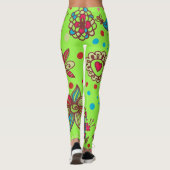 Leggings Heure du printemps vert de la chaux (Dos)