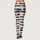 Leggings Heureuse Sainte-Valentin Coeur mignon rose noir bl (Dos)