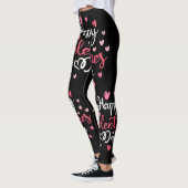 Leggings Heureuse Sainte-Valentin Cool Pink Hearts Motif (Gauche)