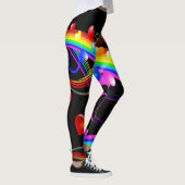 Leggings Heureuse Sainte-Valentin Joli Coeur Couleur Pop (Droite)