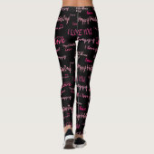 Leggings Heureuse Sainte-Valentin Love Script Cadeau (Dos)