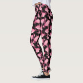 Leggings Heureuse Sainte-Valentin Love Script Coeurs roses (Gauche)