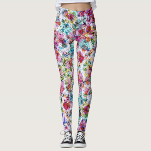 LEGGINGS HEUREUSES LÉGUMES DE SEMENCES FLEURS DE COULEUR D'