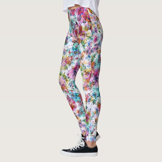 LEGGINGS HEUREUSES LÉGUMES DE SEMENCES FLEURS DE COULEUR D' (Gauche)