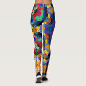 Leggings Hex Mandala bleu jaune rouge et vert (Dos)