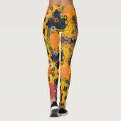 Leggings Hex Mandala jaune et orange (Dos)