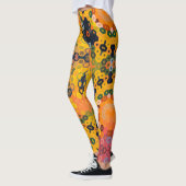 Leggings Hex Mandala jaune et orange (Gauche)