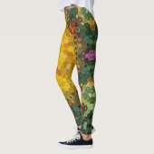 Leggings Hex Mandala jaune vert et orange (Gauche)