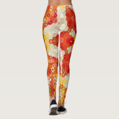Leggings Hex Mandala rouge et jaune (Dos)