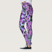 Leggings Hex Mandala violet rose et bleu (Gauche)
