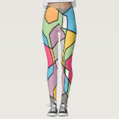 Leggings Hexagon Bauhaus - Pastels (Devant)
