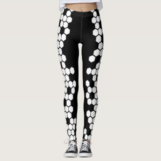 Leggings Hexagon géométrique balle de football style Leggin