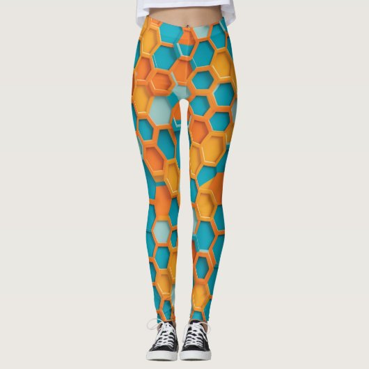 Leggings Hexagon moderne (Devant)