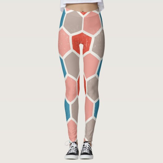 Leggings hexagone monochrome (Devant)