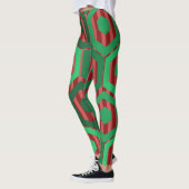 Leggings Hexagones de Noël (Gauche)